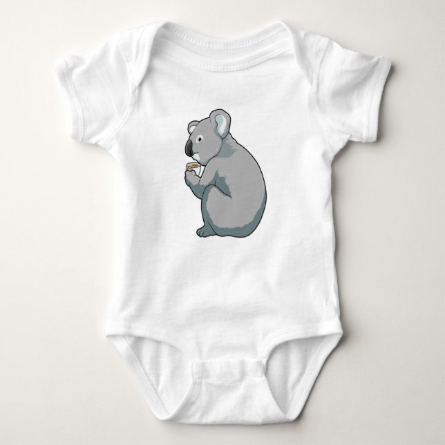 Koala Coffee Cup Baby Bodysuit (Front)