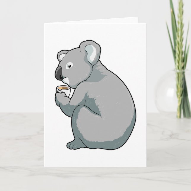 Koala Coffee Cup Card (Front)