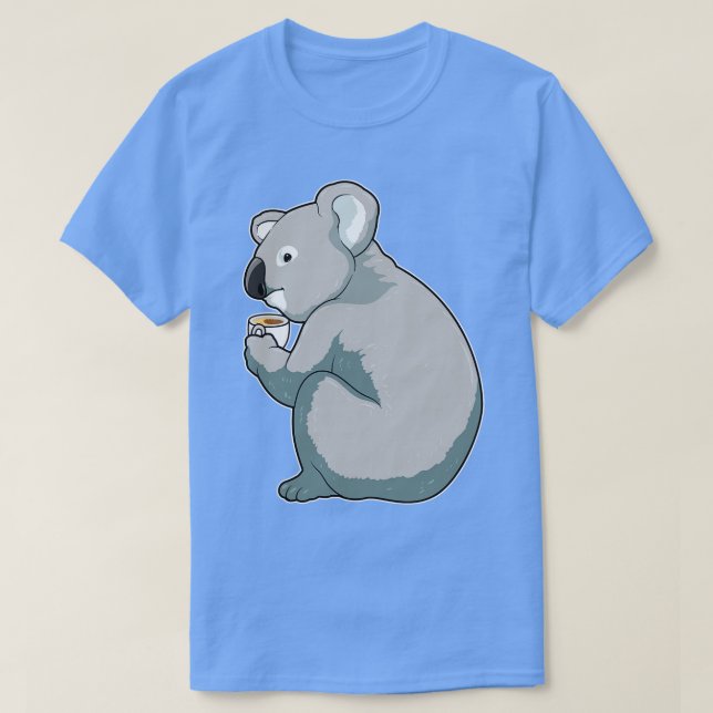 Koala Coffee Cup T-Shirt (Design Front)