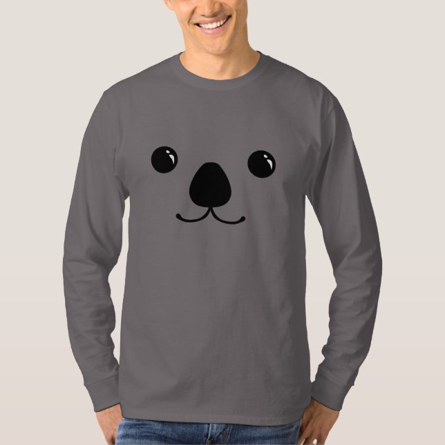Koala Cute Animal Face Design T-Shirt (Front)