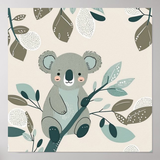 Koala Cuteness Nursery Poster (Front)