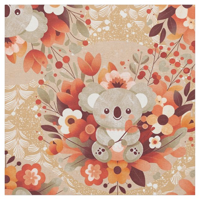 Koala Cuties Fabric (Close Up)