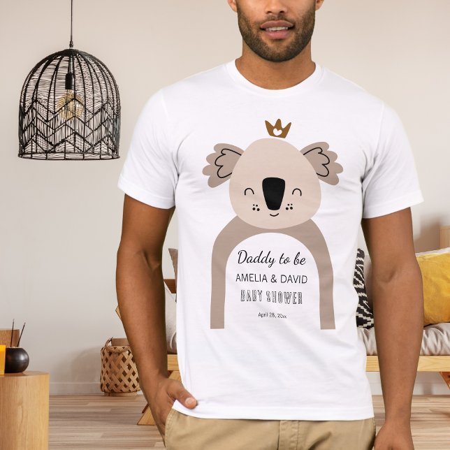 Koala Daddy To Be Neutral Baby Shower Shirt (Creator Uploaded)
