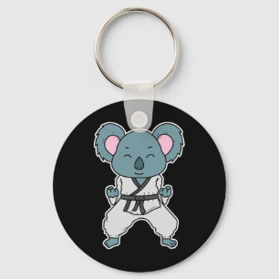 Koala Does Karate Key Ring