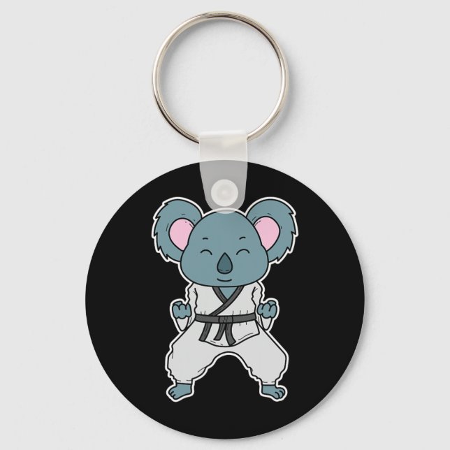 Koala Does Karate  Key Ring (Front)