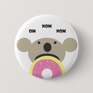 Koala Doughnut Diet 6 Cm Round Badge