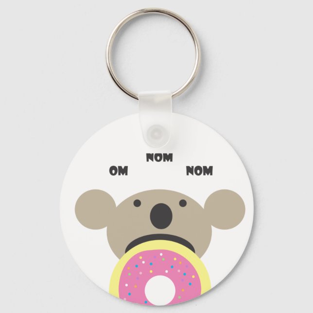 Koala Doughnut Diet Key Ring (Front)