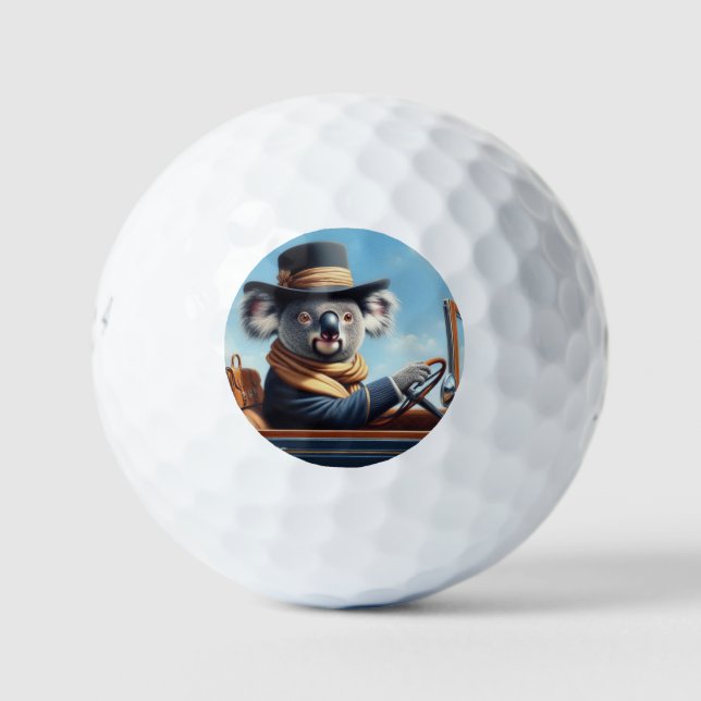 Koala Driving Golf Balls (Front)