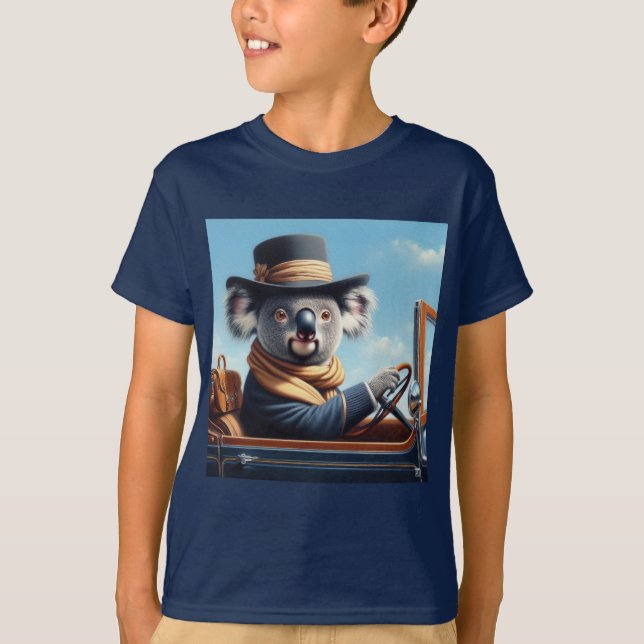 Koala Driving T-Shirt (Front)