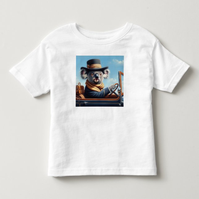 Koala Driving Toddler T-Shirt (Front)