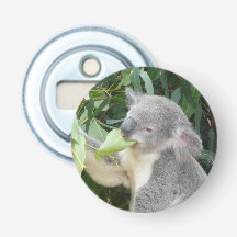 Koala Eating Gum Leaf Bottle Opener