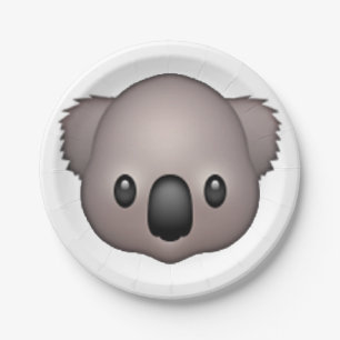 Koala - Emoji Paper Plate