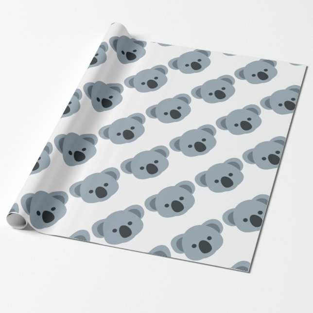 Koala emoji wrapping paper (Unrolled)