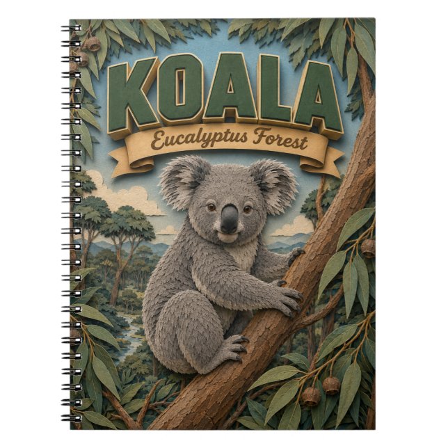 Koala Eucalyptus Forest POPCUT Notebook (Front)