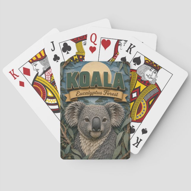 Koala Eucalyptus Forest POPCUT Playing Cards (Back)