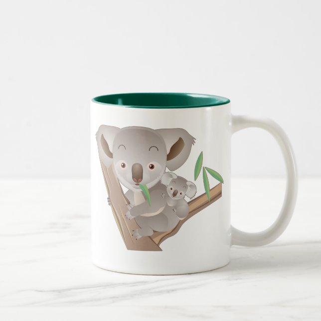 Koala Family Two-Tone Coffee Mug (Right)
