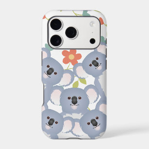 Koala Family with Flower and Leaves