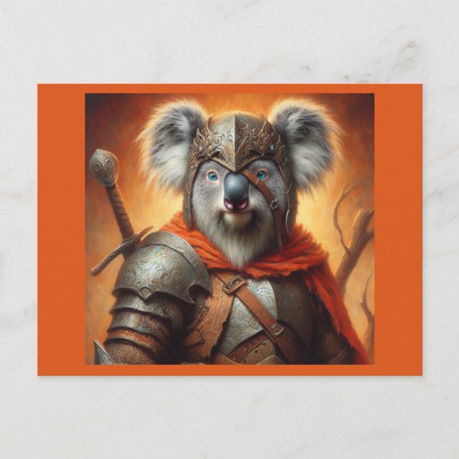 Koala Fantasy Warrior Postcard (Front)