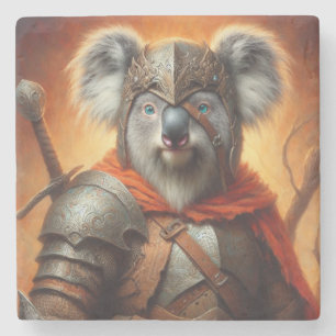 Koala Fantasy Warrior Stone Coaster