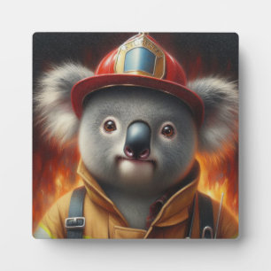 Koala Firefighter Plaque