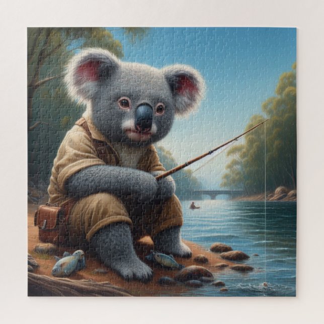 Koala Fishing Jigsaw Puzzle (Vertical)