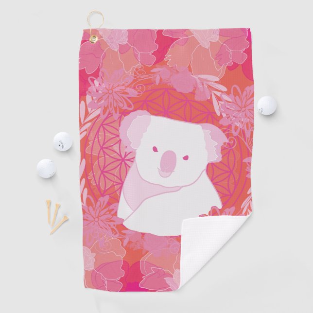Koala Flower of life Golf Towel (InSitu)
