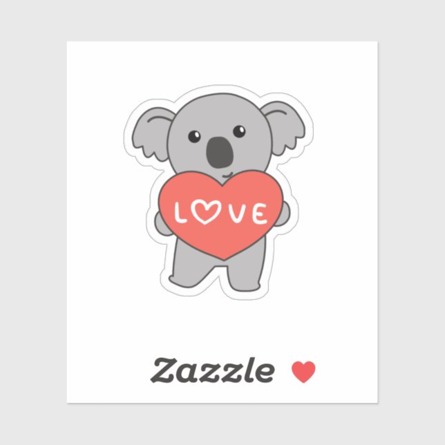 Koala For Valentine's Day Sweet Animals With (Sheet)