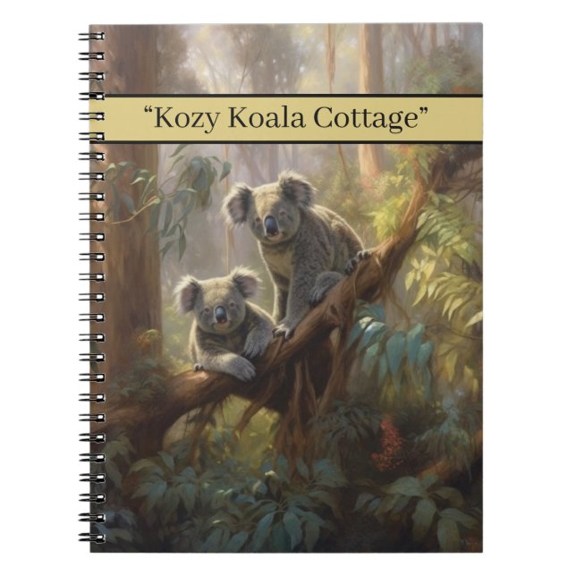 Koala Forest Dreams, custom  Notebook (Front)