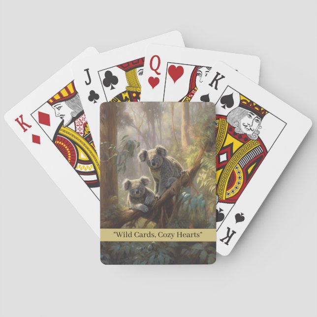 Koala Forest Dreams, custom  Playing Cards (Back)