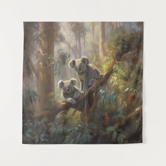 Koala Forest Dreams Tapestry (Front)
