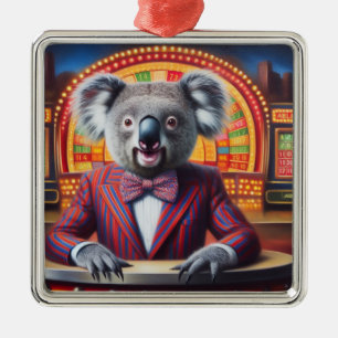 Koala Game Show Host Metal Tree Decoration