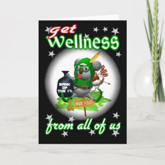 Koala Get Well Robin Hoodie Card-blank Card