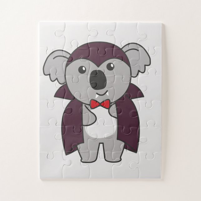 Koala Halloween Cute Devil Kids Vampire Costume Ji Jigsaw Puzzle (Vertical)