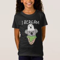 Koala Halloween Ghost I Scream Ice Cream Pun