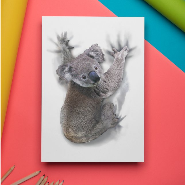 Koala Hang On Back Cute Bear Australia Animal Postcard (Creator Uploaded)