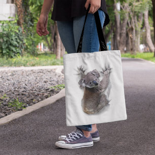 Koala Hang On Back Cute Bear Australia Animal Tote Bag