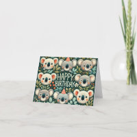 Koala Happy Birthday Card