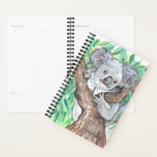 Koala in Eucalyptus Tree Painting Planner