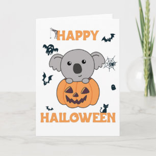 Koala In Pumpkin Sweet Koalas Happy Halloween Card