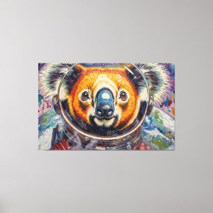 KOALA IN SPACE-4 CANVAS PRINT