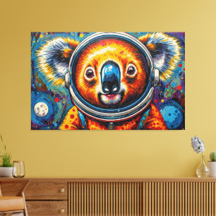 KOALA IN SPACE-5 CANVAS PRINT