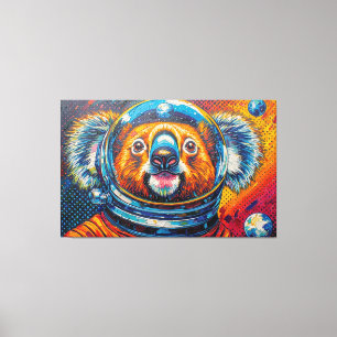 KOALA IN SPACE-6 CANVAS PRINT