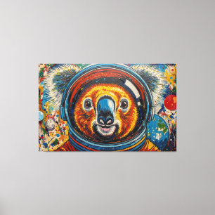 KOALA IN SPACE-8 CANVAS PRINT