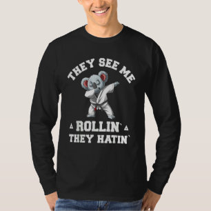 Koala Jiu Jitsu Rollin   BJJ Grappling Dabbing Koa T-Shirt