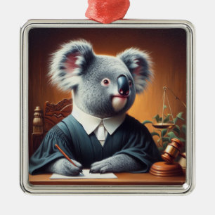Koala Judge Metal Tree Decoration