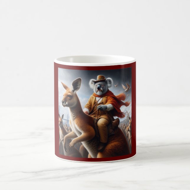 Koala Kangaroo Rider Coffee Mug (Center)