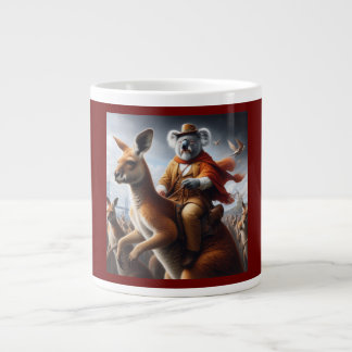 Koala Kangaroo Rider Large Coffee Mug