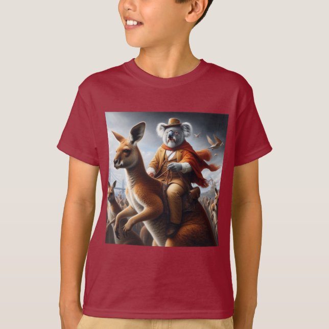 Koala Kangaroo Rider T-Shirt (Front)