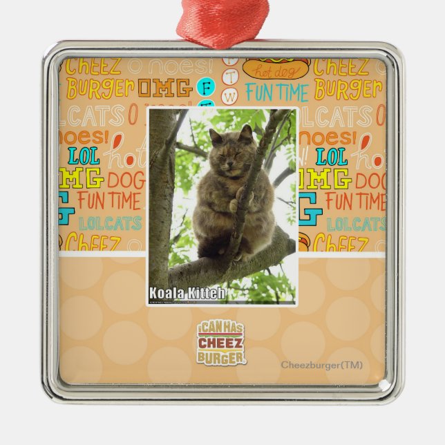 Koala Kitteh Metal Tree Decoration (Front)