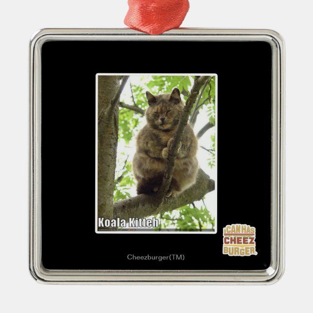 Koala Kitteh Metal Tree Decoration (Front)